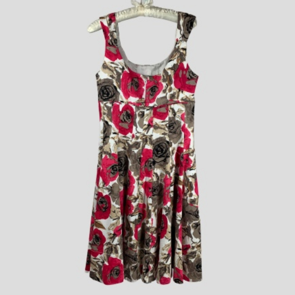 Maggy L Womens Sheath Dress Brown/Pink/Tan/White - Picture 8 of 8